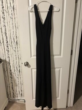 Express - Black Sleeveless V-Neck Jumpsuit